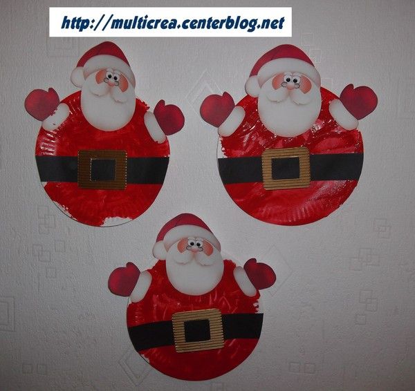 Activité manuelle : père Noël assiette en carton - ManzaBull